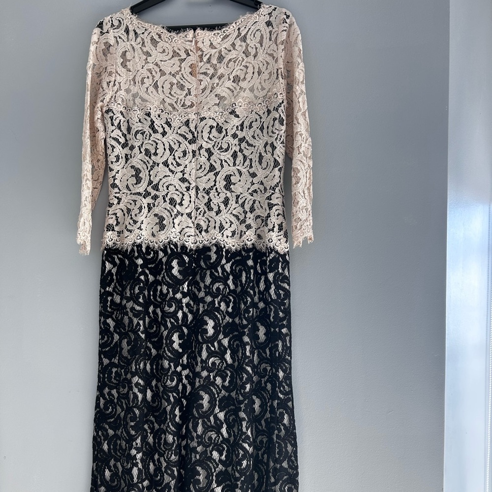 Tadashi Shoji Two-Tone Lace Midi Dress